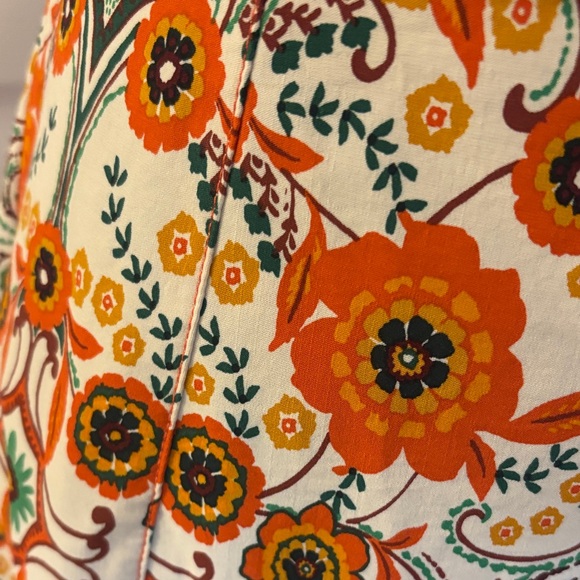 Anthropologie Floral Midi Dress with Cap Sleeves - Picture 6 of 12